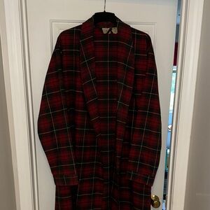 L.L. Bean Red and Black Plaid bathrobe